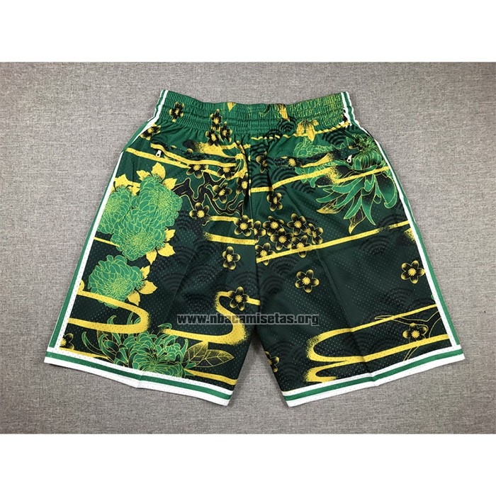 Pantalone Boston Celtics Lunar New Year Mitchell & Ness Just Don Verde